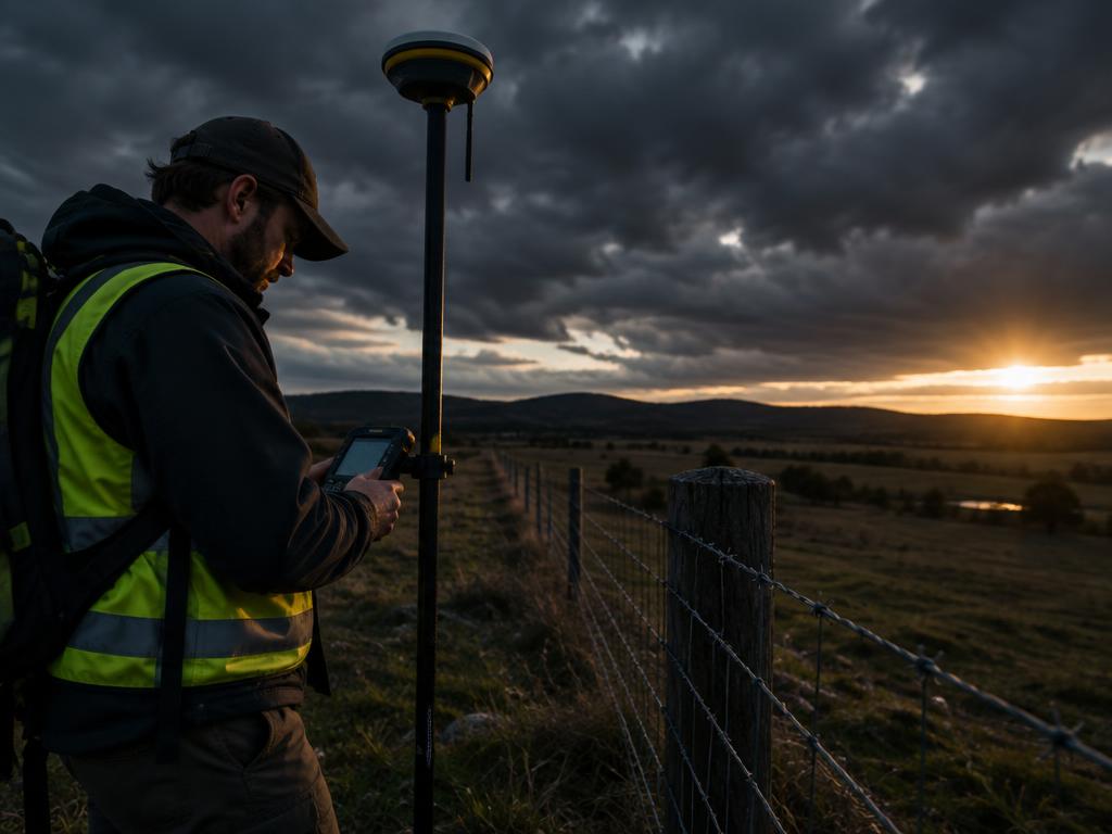 Georreferenciamento com receptor GNSS em divisa rural